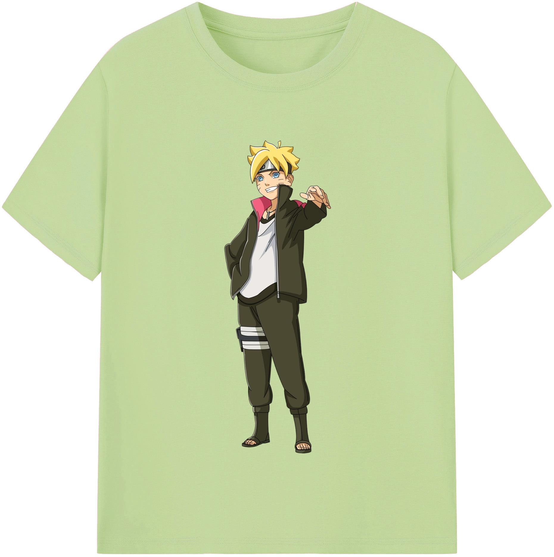 （画像用） NARUTO -ナルト- うずまき ボルト Uzumaki Boruto 綿100％半袖Tシャツ（フロントプリント）